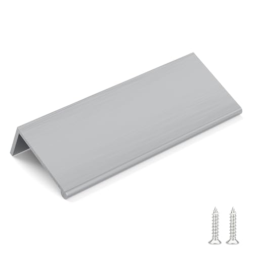 Image of Goldenwarm 50 Pack 3in Brushed Nickel Finger Edge Pulls for Cabinets