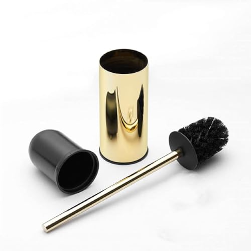 Stainless Steel Toilet Brush and Holder, floor standing, long handle,Heavy Duty Cleaner for Bathroom brushed brass - Image 4