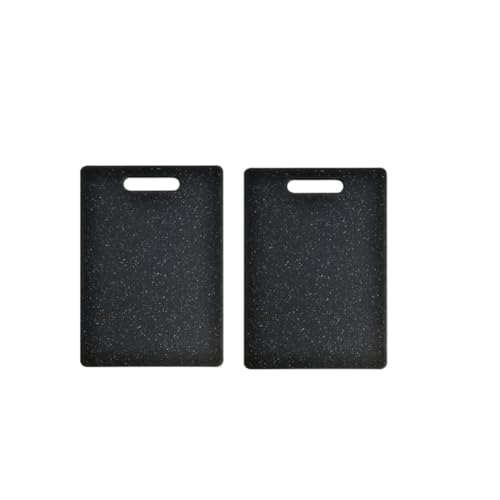Juego de 2 tablas de cortar plásticas con mango fácil miniatura 1