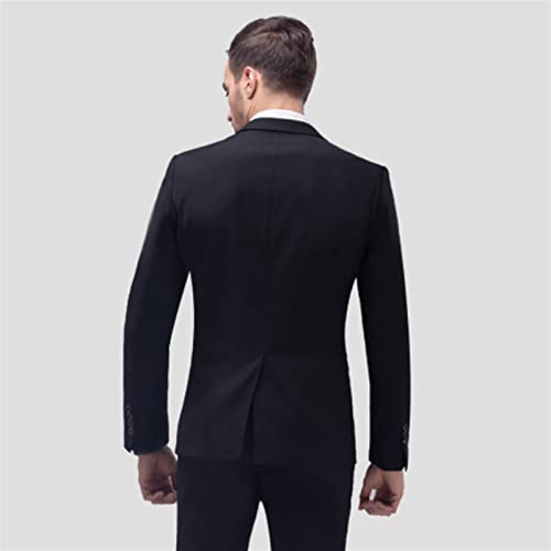 Black Men's Suit Set Formal Jacket Pants Slim Men Suits Business Tuxedo 2 Piece Wedding2
