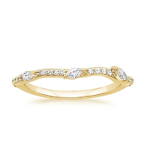 1 CT Marquise Moissanite engagement ring set yellow gold engagement ring Unique Bridal set4