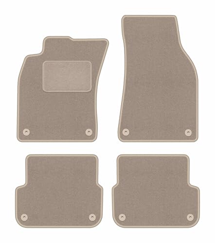 Tapis de voiture Audi A6 C6 velours beige pour remplacer vos tapis auto usés de 2004-2006