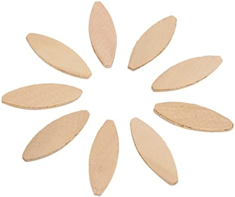 Surtido de 100 piezas de galletas de madera de haya (n.º 0 10 20). Surtido de placas de unión de madera placas de unión planas para trabajos de carpintería ebanistería y fabricación de muebles.