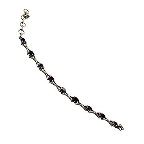 Bracelets Améthyste pour Femmes en Argent Sterling 925 : Bijoux Style Tennis 6.5 À 8 Pouces