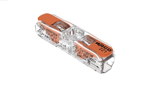 WAGO Klemme 2-Leiter 4 mm Durchgangsverbinder mit Hebel 221-2411 (10 Stück)