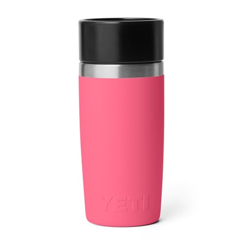 Image of YETI Rambler 12 oz Travel Bottle, Stainless Steel, Vacuum Insulated with Leakproof Commuter Cap, Tropical Pink