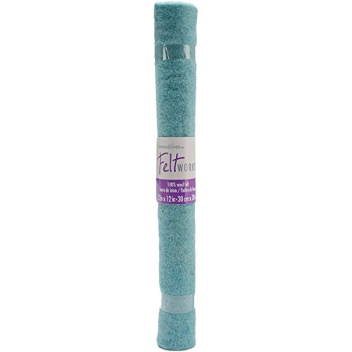 Dimensions Needle Felting Flat Felt Baby Blue Roll Wool, 12'' x 12''.