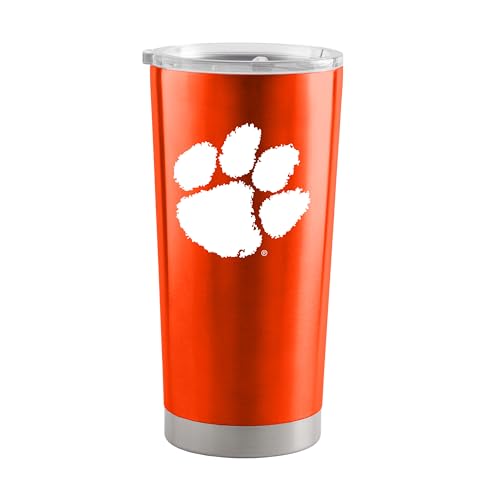 Image of Logo Brands 20 oz Powder Coat Tumbler- Insulated Tumbler with Lid for Water, Iced Tea or Coffee, Smoothie and More