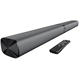 Assistrust Sound Bar for Smart TV, 80W Soundbar with Bluetooth/ARC/Opt/AUX Connect, Dynamic Volume Boost, 3 Equalizer Modes, 2 in 1 Detachable Soundbar for TV/PC/Gaming/Projectors