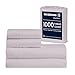 King Size Egyptian Cotton Sheets Luxury Soft 1000 Thread Count- Sheet Set for King Mattress Light Gray Solid