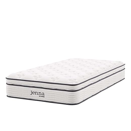 Modway Jenna 10” Quilted Pillow Top Twin Individually Encased Coil Innerspring Mattress