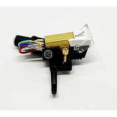 Headshell, Gold mount cartridge, needle, stylus for DENON DP-30L, DP-35F, DP-37F, DP-45F, DP-47F, DP-51F, DP-52F, DP-23F