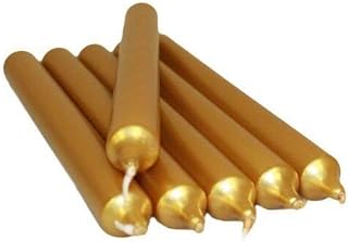 SHINE Dinner Metallic Coat Candles NON-DRIP Tapered Candles Home Party Church 10 PCS (silver)