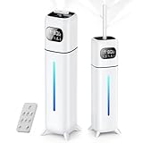 加湿器 大容量 10L 【2025年新型・多重除菌浄化・2WAY吹出しノズル】 ハイブリッド式加湿器 上から給水 知能恒湿 3段階加湿量 40畳 パワフル加湿 加熱式 超音波式 加湿 マイナスイオン UVライト 高温除菌 空気清浄 湿度設定 12Hタイマー アロマ対応 タッチパネル リモコン付 空焚き防止 乾燥対策 花粉症対策 静音 省エネ リビング/オフィス/家庭用/業務用 (10L(方形))