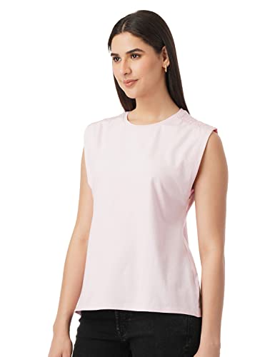 Image of FYLTR Women's Sleeveless Stretch Cotton Top with Smocked Shoulder
