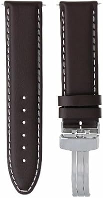 Ewatchparts 18MM 19MM 20MM 22MM 24MM LEATHER WATCH BAND STRAP SMOOTH WITH CLASP COMPATIBLE WITH CARTIER