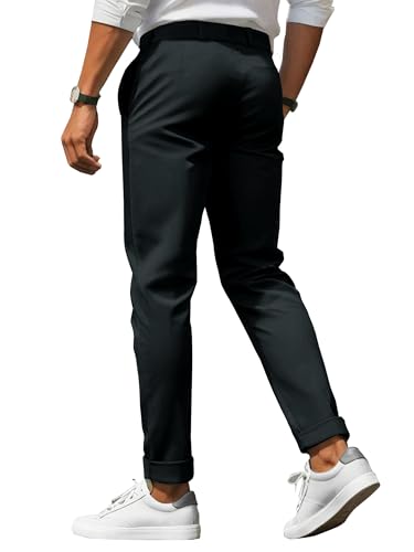 Image of Noble Monk Mens Mid Rise Formal Pants | Stylish Regular Fit Wear Trousers for Office Or Party | Solid Formal Trouser