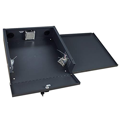 15 x 15 x 5 Inches DVR/NVR Lockbox, Security Lockbox Enclosure Heavy Duty 16 Gauge with AC Fan, Wall or Floor Mount