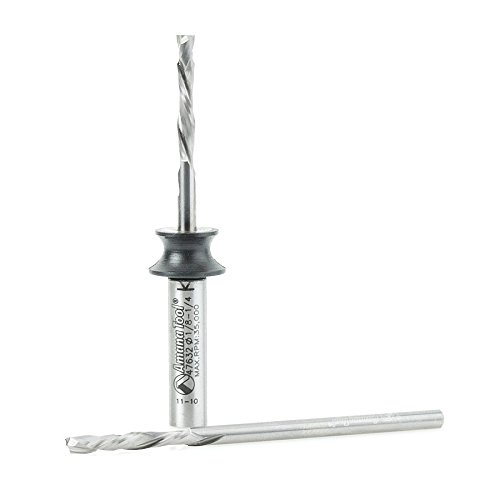 Amana Tool - 47632 Adapter 1/8 Inner Dia x 1/4 Shank For Handheld Trim Routers &