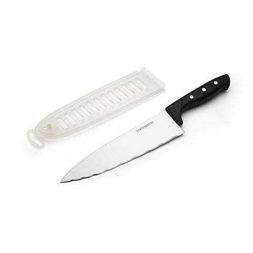 Farberware Wave Edge Chef Knife With Clear Blade Cover, 8-Inch #TOP18