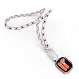pamovolio leather braided long paracord for Apple Watch 123456789se10s ultra49mm46/45/44/42/41/40/38 chain watch band necklace sweater chain for children man woman paracord braided rope fob(White and black rope + white leather, ultra49/45/44/42mm(series123))