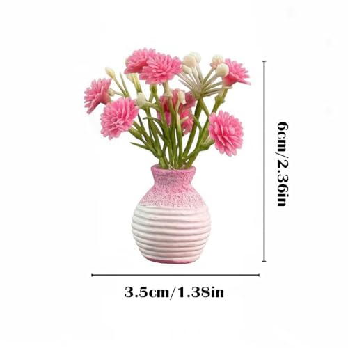 Image of Set of 4 Cute Flower Bouquet Car Air Freshener Vent Clips, Mini Artificial Flowers for Car Air Vent Decoration, Auto Interior Dashboard Ornament Accessories (Gypsophila 02#)