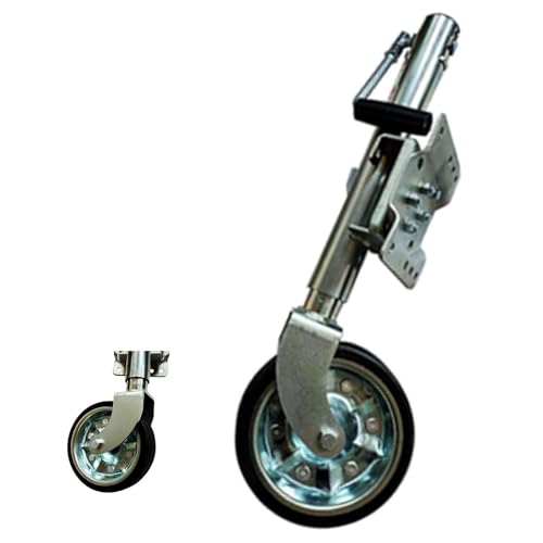 WUHGI Gato para Remolque de Barco - Rueda de Gato para Remolque, Soporte de Rueda Jockey Plegable, Gato de Remolque de Alta Resistencia, Capacidad de 1500 LB, elevación de 10.2'', llanta de Acero