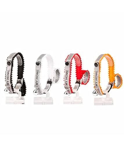 duvoplus, Katzenhalsband, reflektierend, Adresse, 20-30 cm, zufällige Farben, anpassbar, reflektierend, optimale Sichtbarkeit im Dunkeln, mit...