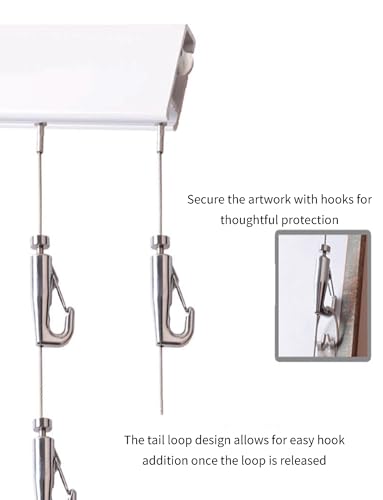 Riel para colgar cuadros de aluminio gris sistema de galería para pared de pasillo 4