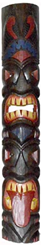 WorldBazzar 40 In Tribal Tiki Bar Mask Hand Carved Island