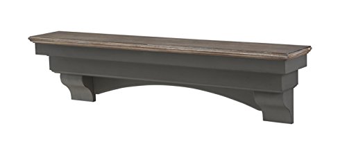Pearl Mantels 499-72-27 Hadley Mantel Shelf, 72-Inch, Cottage Distressed #TOP3