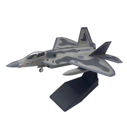 F-22 Raptor modelo de avión 1/100 de metal: réplica resistente que no se rompe ni pierde color