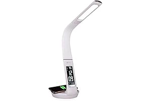 Wellness Charging Desk Lamp (White): Illuminate Your Desk, Charge Your Devices