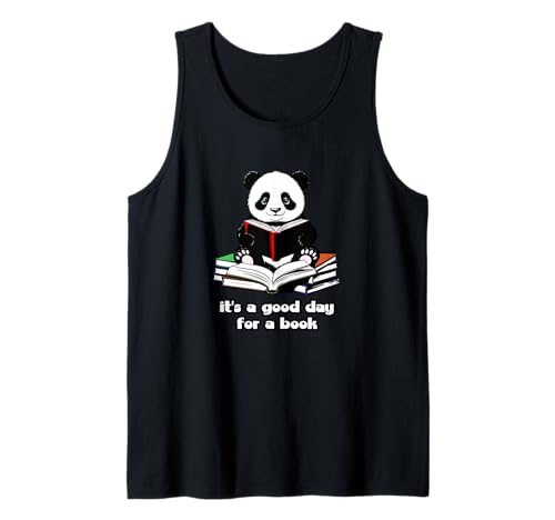 Oso Panda Lectura Libros, Lector Camiseta sin Mangas