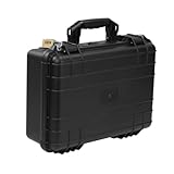 [ダイセイ]アタッシュ型ガンケース ハードタイプ 18L 防水 [47サイズ ブラック 470×355×170mm] 強化プラスチック 鍵なし ブロッククッション 持ち運び サバゲ― イベント 収納 保管 AG-4717