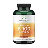 Swanson Vitamin B-100 - Vitamin Supplement Promoting Energy & Metabolism Support - High Potency Formula Supporting Heart Health, Brain Health & Nervous Function - (100 Capsules)