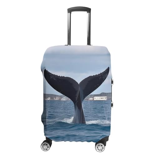Whale Tail Luggage Cover Washable Elastic Suitcase Cover, Anti Scratch Personalized Suitcase Protectors, Fashion Baggage Covers For Travel