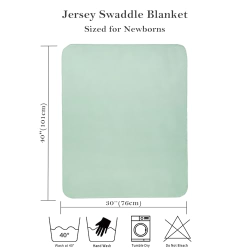 Image of Viviland Jersey Swaddle Blanket, Ultra Soft Stretchy Receiving Blanket, Newborn Swaddle Wrap for Boys & Girls, 40 x 30 inches, 2 Pcs