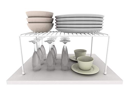 Kit Organizador P/Cozinha E Armário Prateleiras Aramado 7 Peças (Branco)