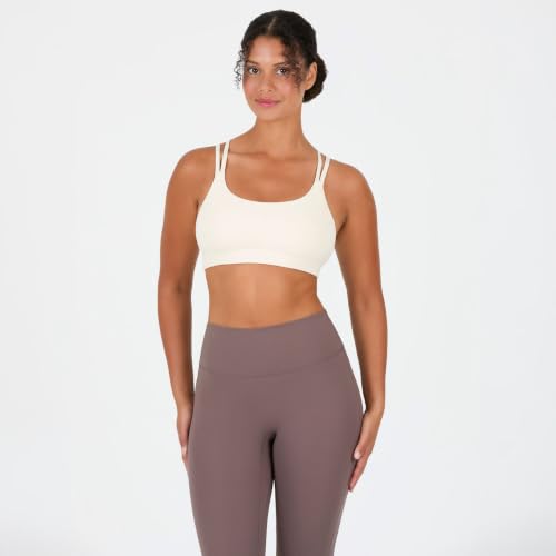 Image of YITTY Active Women's Ultraluxe Strappy Medium Impact Bra, Athleisure, 4-Way-Stretch