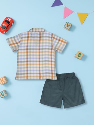 Image of Nautinati Boys Printed Shirt & Short Clothing Set Combo | Age 0-3 Years