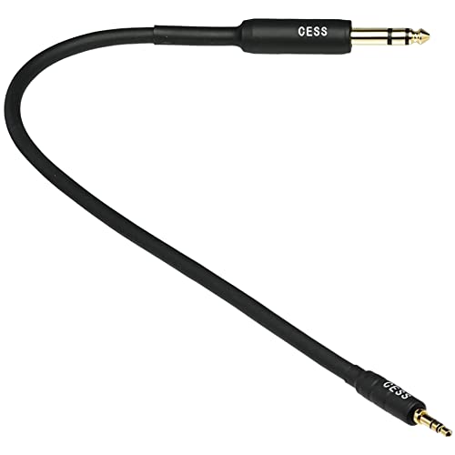 Cable de audio estéreo 3.5mm a 6.35mm 1 pie miniatura 3
