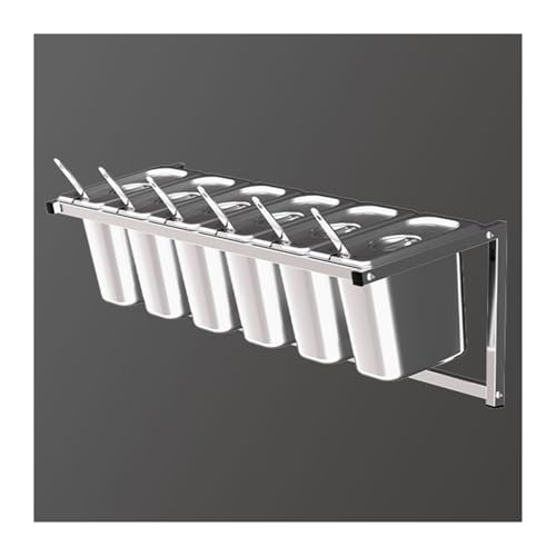 WTLONBF Especiero Comercial de Pared, contenedor para condimentos, Frutas y Alimentos, Estante Organizador de Acero Inoxidable para Cocina, bufé y Restaurante (Plateado, 66,7 x 21 x 21 cm)