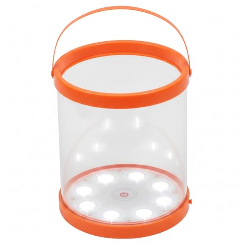 Lampe camp LED portable orange avec lanterne de camping solaire gonflable