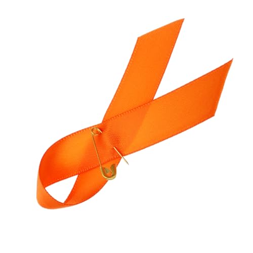 PATIKIL Awareness Satin Ribbon, 200 Pcs Ribbon Satin with Safety Pins for International Day Orange - Image 4
