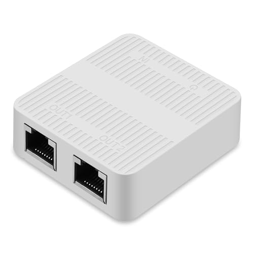 CERRXIANR RJ45 Ethernet Splitter Adapter Gigabit, RJ45 Network Splitter 1 to 2, Cat5, Cat6, Cat7 RJ45 Network Extension Connector, 2 Ports Devices Share The Internet at The Same Time