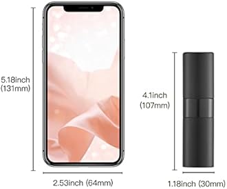 Perfume Travel Refillable Atomizer Bottle: Cologne Spray Mini for Refill - Empty Fragrance Sprayer for Men - Large Size 20ML - Black 2PCS