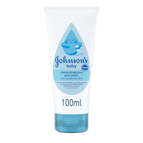 Johnson's Baby Crema protectora para pañal (1x100 ml), crema hidratante bebé que repara, refuerza y protege contra las irritaciones, crema pañal para bebé con suavidad probada, para piel delicada