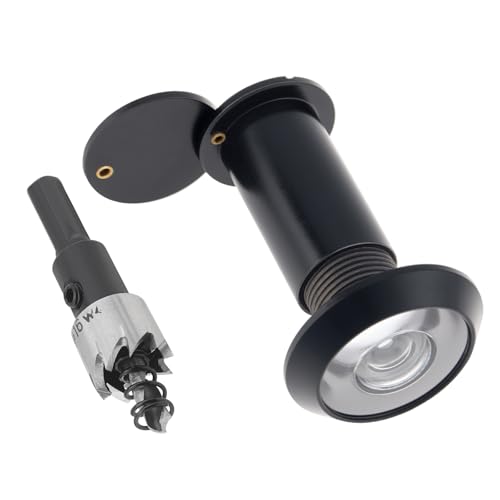 HOJLKLD Door Viewer Peephole,Solid Brass 200 Degree Peep Hole with 16 MM Drill Bit for 1-1/2