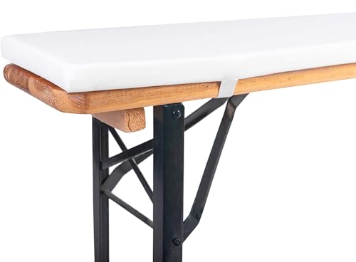 TexDeko® Bierbankauflage gepolstert 220x25x2cm waschbar mit...